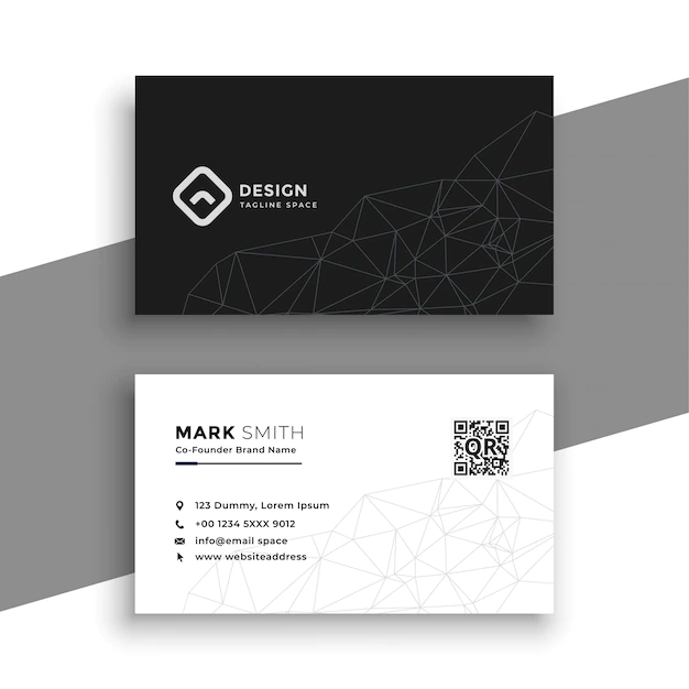 Free Vector | Simple black and white business card