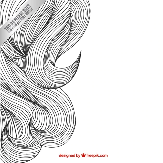 Free Vector | Sketchy wavy hair background