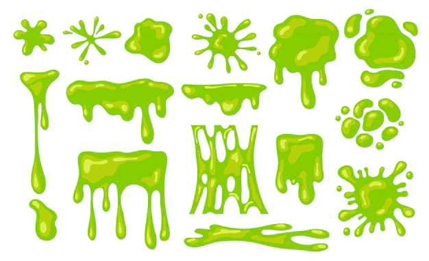 Free Vector | Slime splashes set
