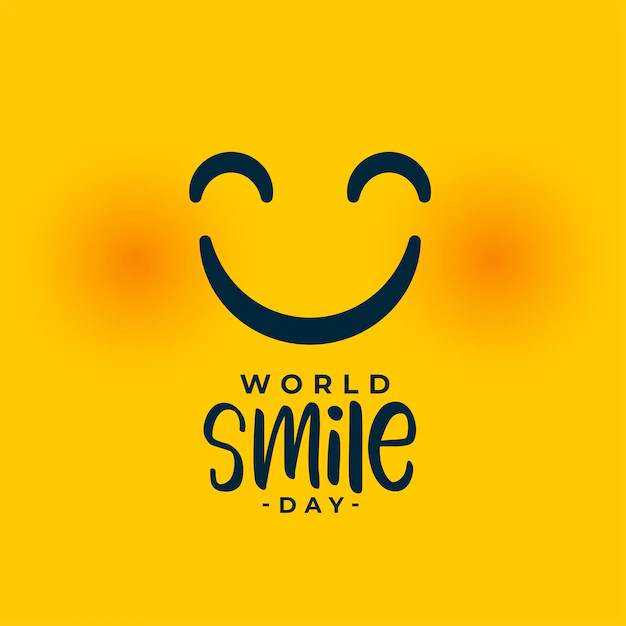Free Vector | Smiling face for world smile day event