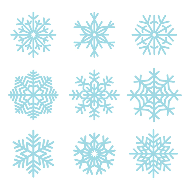 Free Vector | Snowflakes illustration set