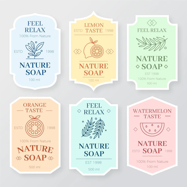 Free Vector | Soap label collection