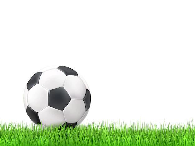 Free Vector | Soccer ball grass background