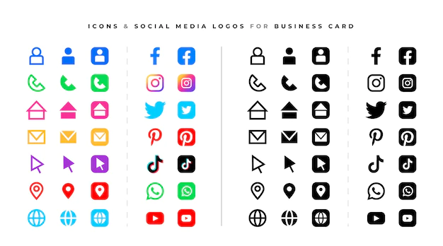 Free Vector | Social media logos and icons set