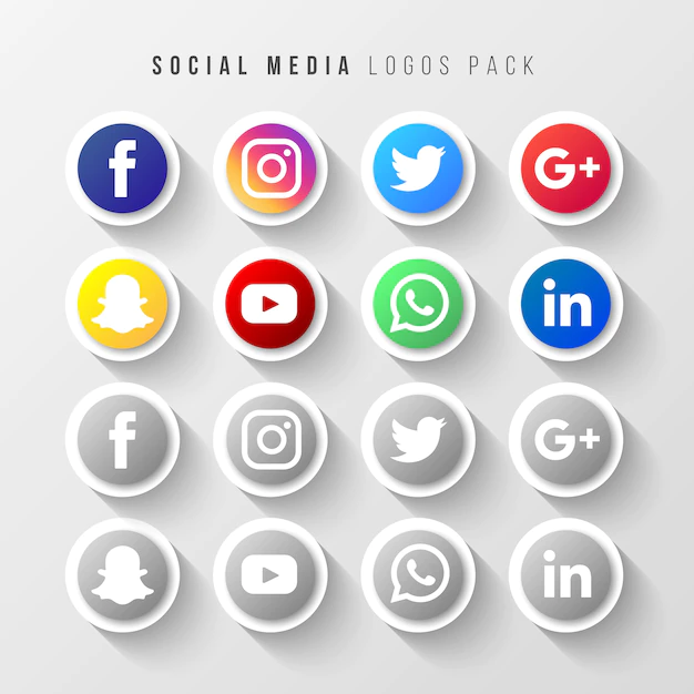 Free Vector | Social media logos pack
