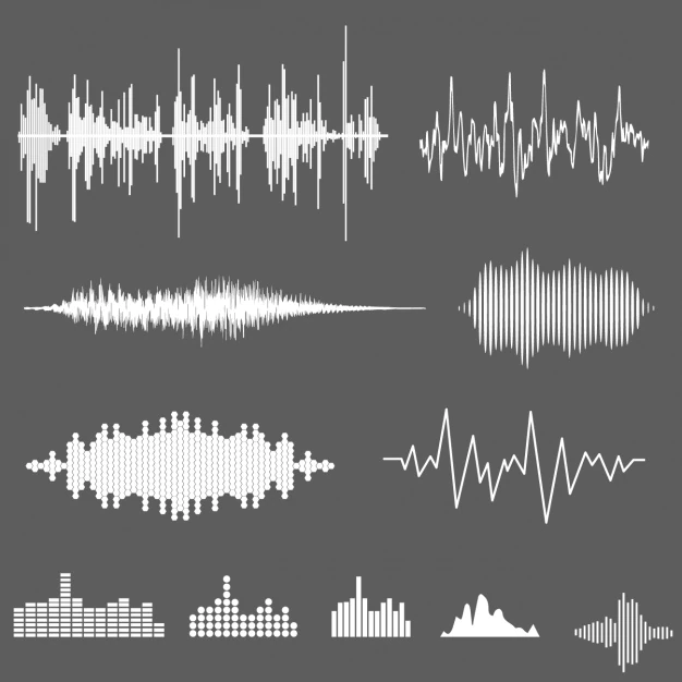 Free Vector | Sound waves collection