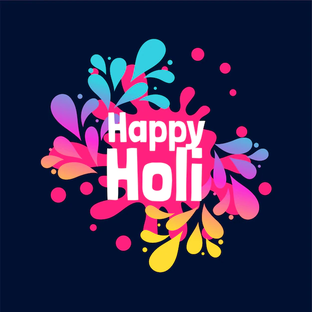 Free Vector | Splashes of colors for happy holi festival background