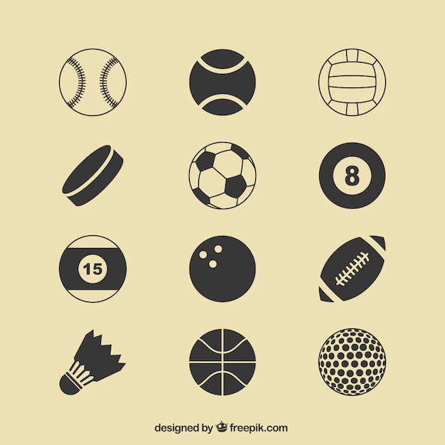 Free Vector | Sport balls icons