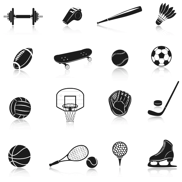 Free Vector | Sport equipment set