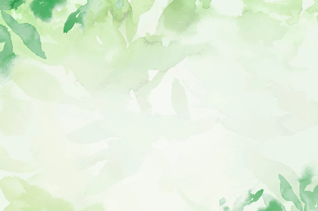 Free Vector | Spring floral watercolor background vector in green with leaf illustration