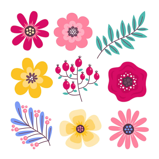 Free Vector | Spring flower collection