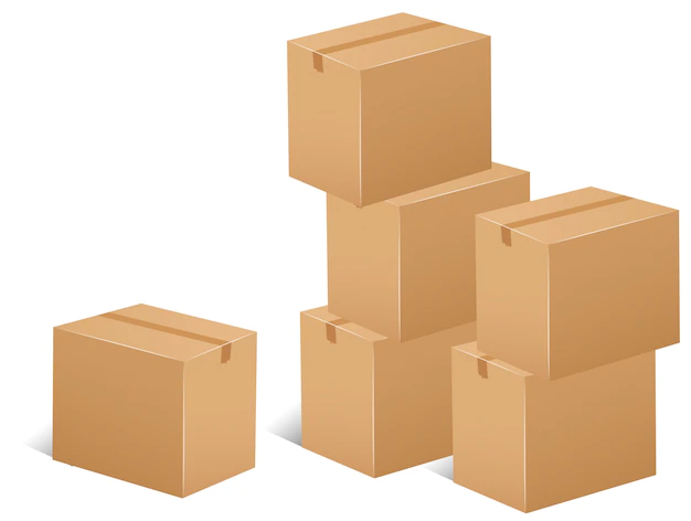 Free Vector | Stack of cardboard boxes illustration