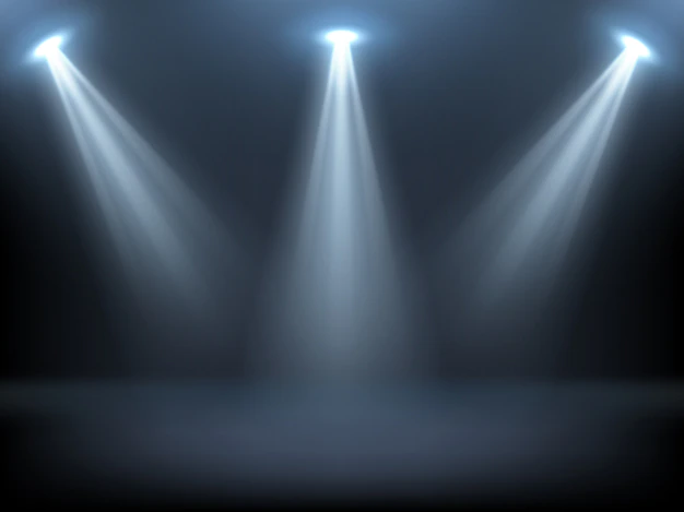 Free Vector | Stage illuminated by spotlights