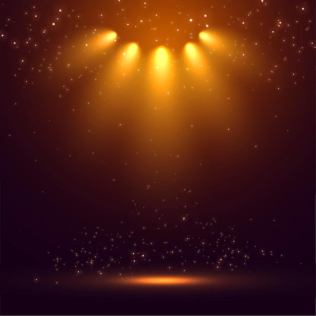 Free Vector | Stage spot lights rays glowing background