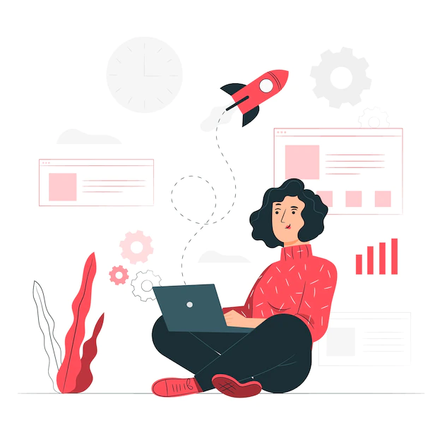 Free Vector | Startup life concept illustration