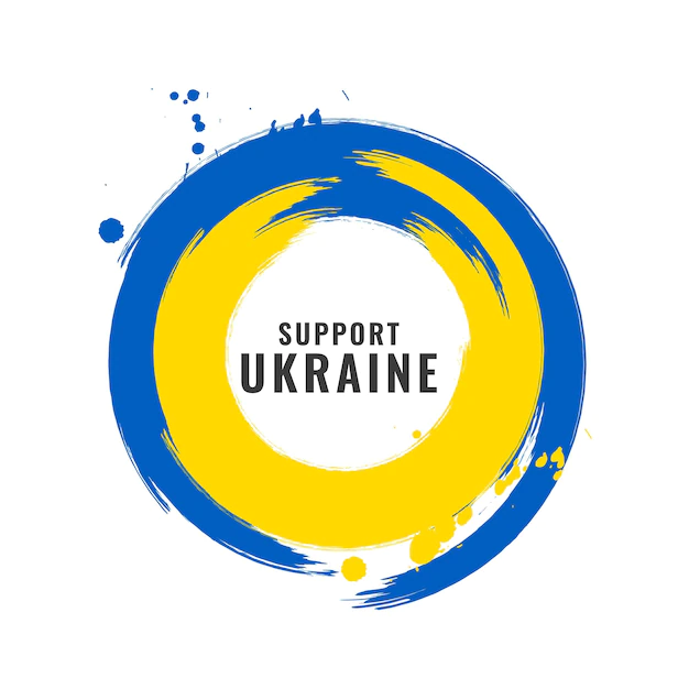 Free Vector | Stop war in ukraine text decorative country flag design vector