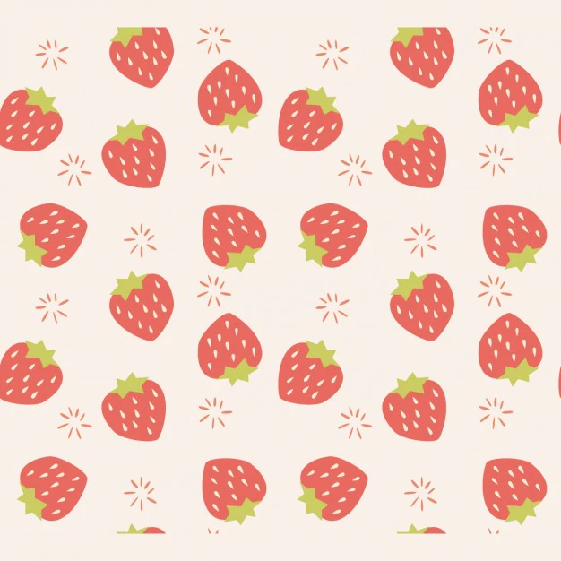 Free Vector | Strawberries pattern design