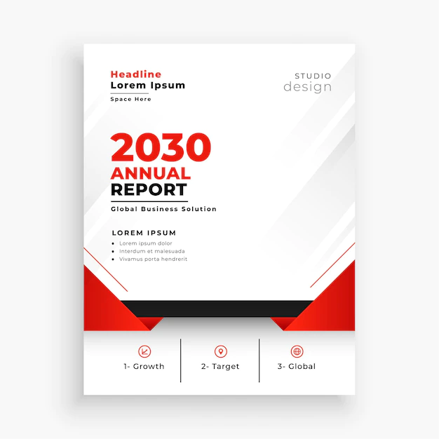 Free Vector | Stylish annual report business brochure flyer design
