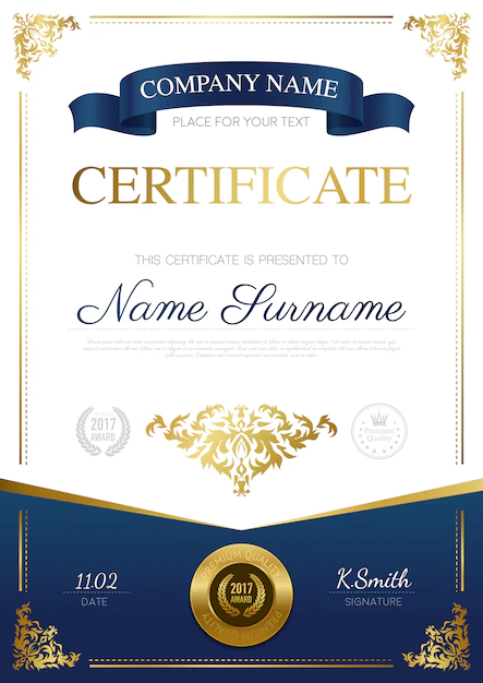 Free Vector | Stylish certificate design