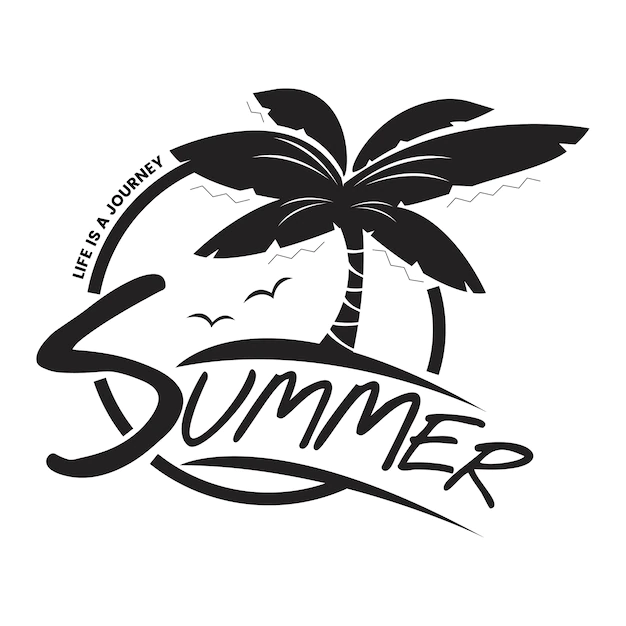 Free Vector | Summer and holiday typography illustration