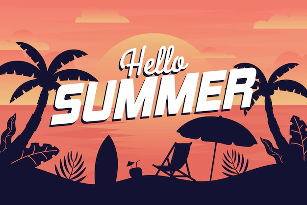 Free Vector | Summer background with beach