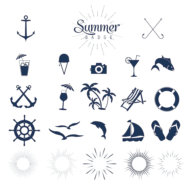 Free Vector | Summer icons
