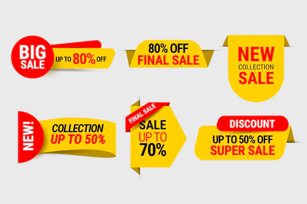 Free Vector | Super sale labels collection