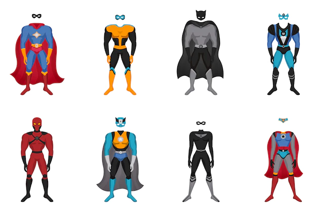 Free Vector | Superhero costumes set