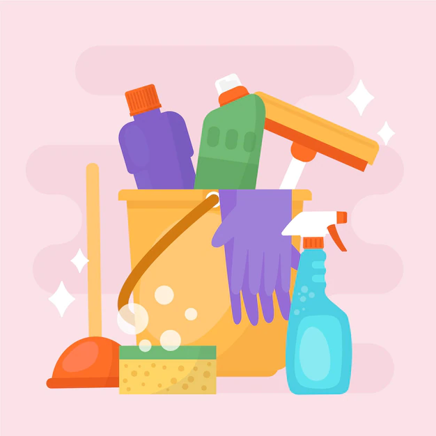 Free Vector | Surface cleaning products pack