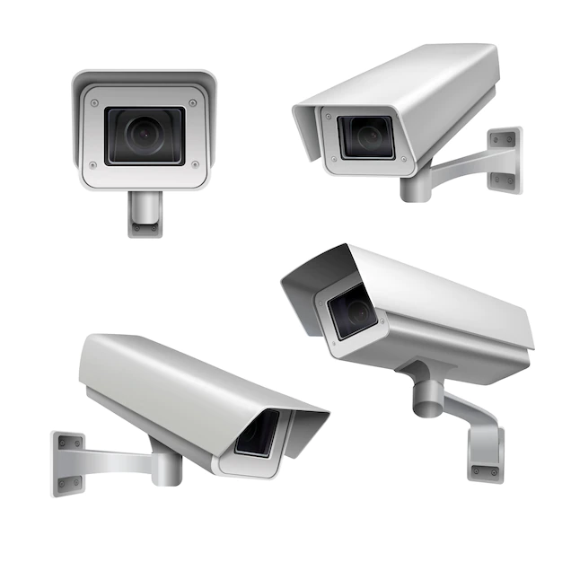 Free Vector | Surveillance camera set