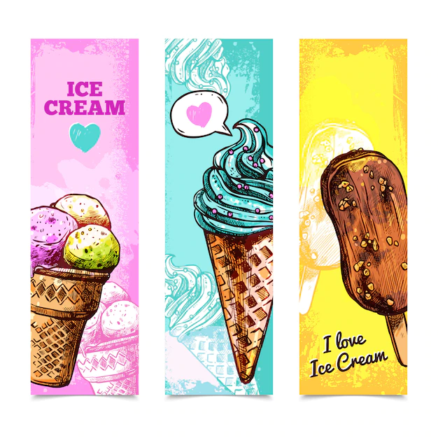 Free Vector | Sweet banner set