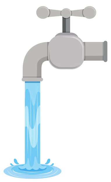 Free Vector | Tab water coming out of tab
