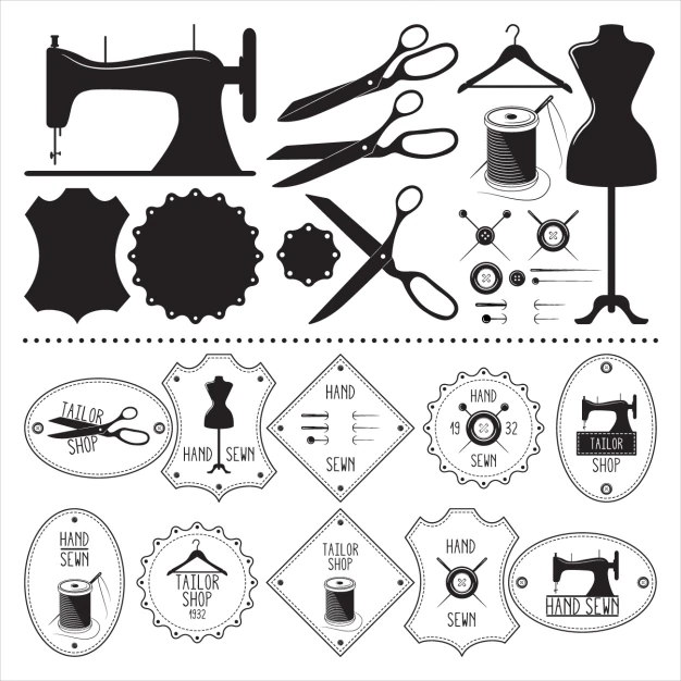 Free Vector | Tailor elements collection