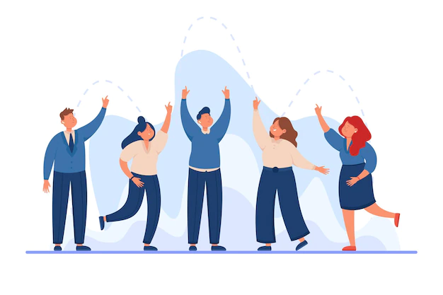 Free Vector | Team of business people putting hands up together