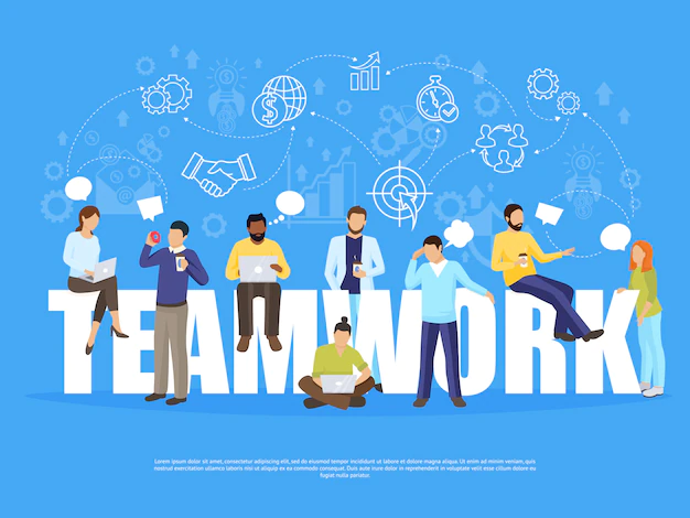 Free Vector | Teamwork concept illustration