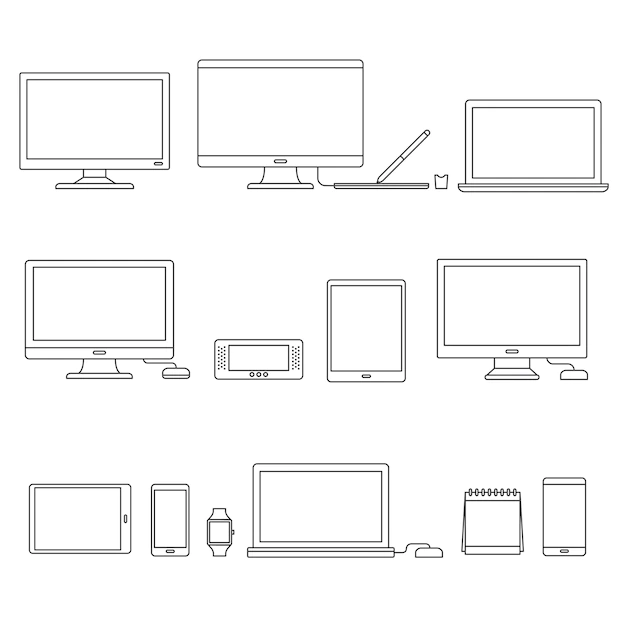 Free Vector | Technology devices
