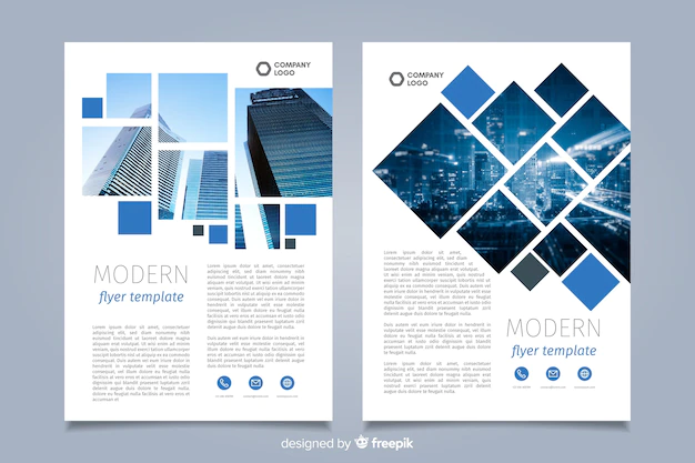 Free Vector | Template mosaic business flyer