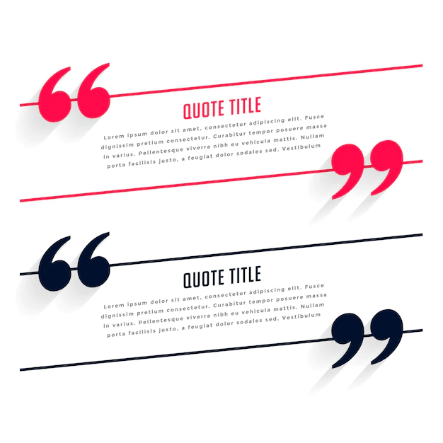 Free Vector | Testimonial or quotes template in two colors