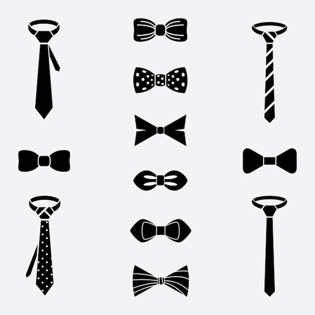 Free Vector | Ties and bow ties set.