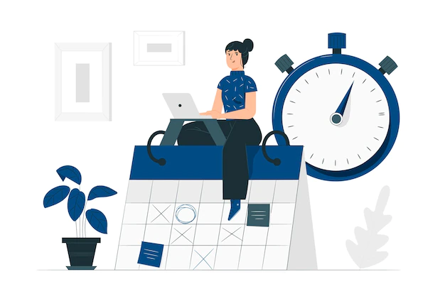 Free Vector | Time management concept illustration