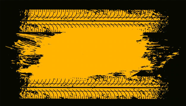 Free Vector | Tire track print marks on yellow grunge texture