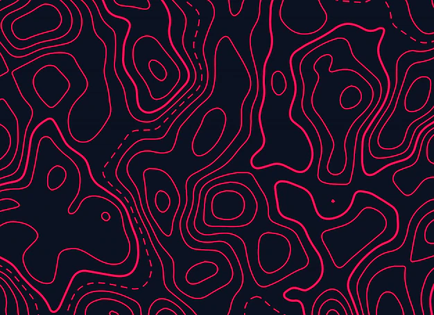 Free Vector | Topographic map design in red color