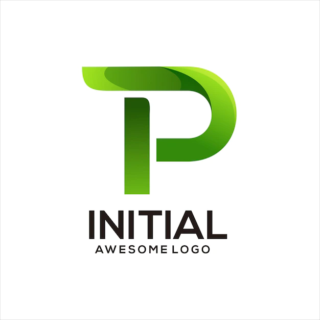Free Vector | Tp or pt letter initial gradient colorful logo