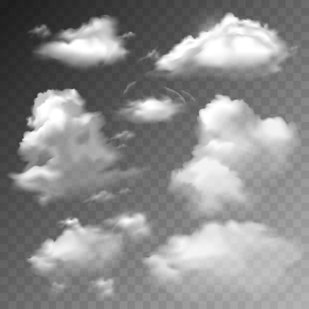 Free Vector | Transparent clouds set
