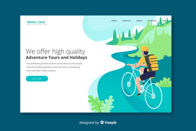 Free Vector | Travel landing page