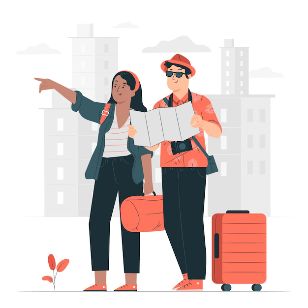 Free Vector | Travelers concept illustration