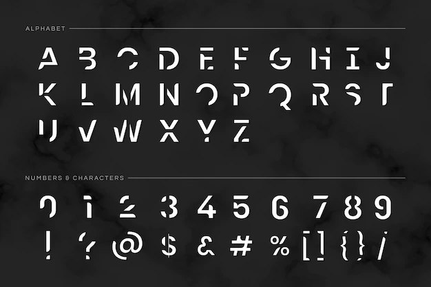 Free Vector | Trendy futuristic typography set