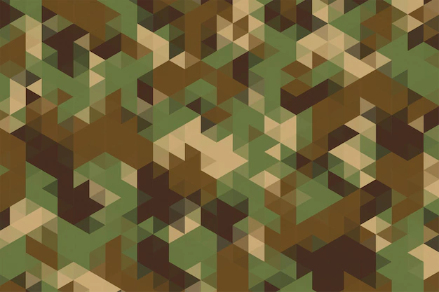 Free Vector | Triangles pattern in camouflage military army fabric style texture