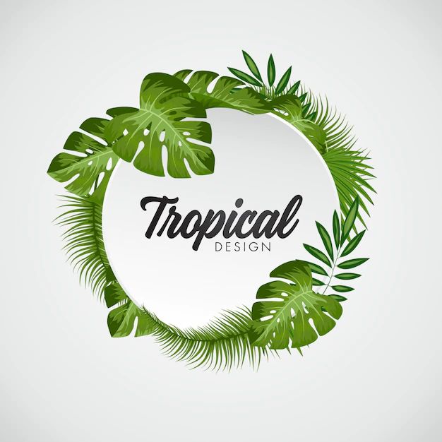 Free Vector | Tropical leaves background