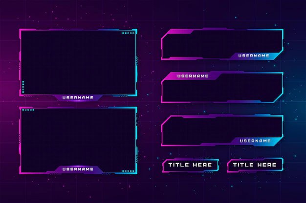 Free Vector | Twitch stream panels collection